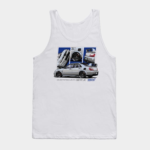 Impreza WRX STI Hawkeye, JDM Car Tank Top by T-JD